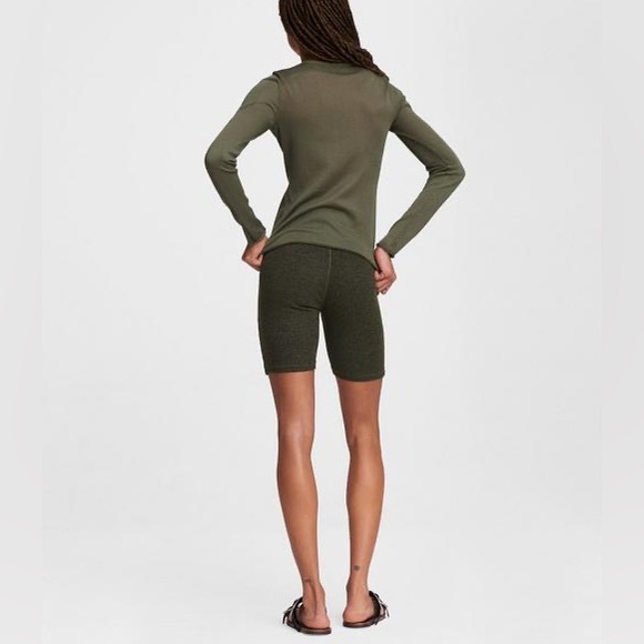 Rag & Bone Ola Viscose Crew Slim Fit Sweater in Dark Olive Oil - Picture 2 of 12